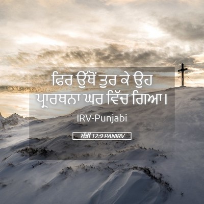 Picture 05 - ਮੱਤੀ 12:9 PANIRV - ਫਿਰ ਉੱਥੋਂ ਤੁਰ ਕੇ ਉਹ - Bible Verse Picture