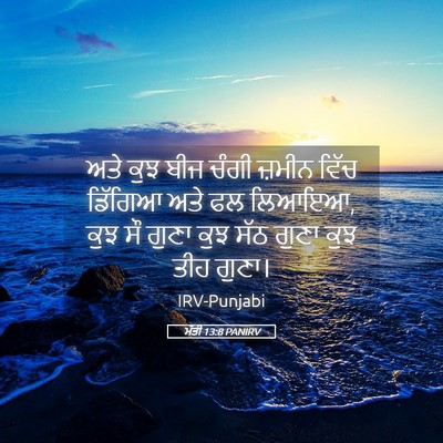 Picture 05 - ਮੱਤੀ 13:8 PANIRV - ਅਤੇ ਕੁਝ ਬੀਜ ਚੰਗੀ - Bible Verse Picture