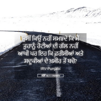 Picture 05 - ਮੱਤੀ 16:11 PANIRV - ਤੁਸੀਂ ਕਿਉਂ ਨਹੀਂ - Bible Verse Picture