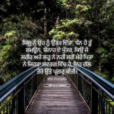 Picture 05 - ਮੱਤੀ 16:17 PANIRV - ਯਿਸੂ ਨੇ ਉਹ ਨੂੰ ਉੱਤਰ - Bible Verse Picture