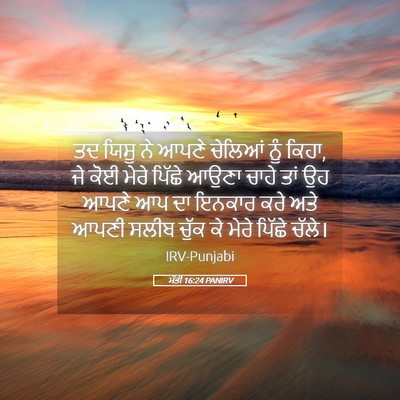 Picture 05 - ਮੱਤੀ 16:24 PANIRV - ਤਦ ਯਿਸੂ ਨੇ ਆਪਣੇ - Bible Verse Picture