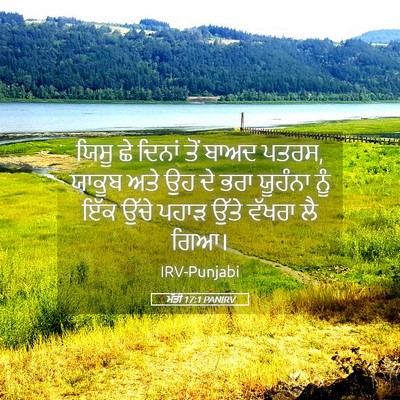 Picture 05 - ਮੱਤੀ 17:1 PANIRV - ਯਿਸੂ ਛੇ ਦਿਨਾਂ ਤੋਂ - Bible Verse Picture