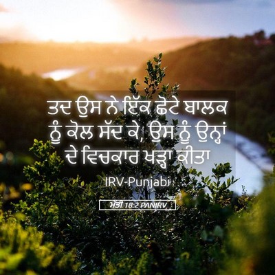 Picture 05 - ਮੱਤੀ 18:2 PANIRV - ਤਦ ਉਸ ਨੇ ਇੱਕ ਛੋਟੇ - Bible Verse Picture
