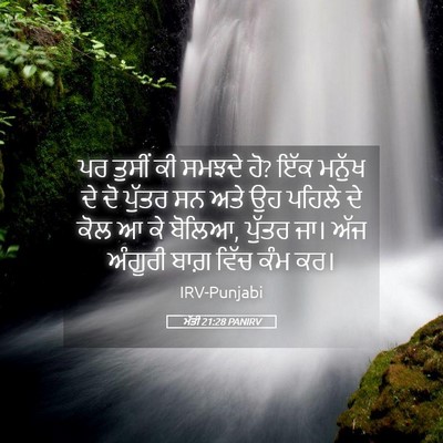 Picture 05 - ਮੱਤੀ 21:28 PANIRV - ਪਰ ਤੁਸੀਂ ਕੀ ਸਮਝਦੇ - Bible Verse Picture