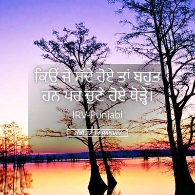 Picture 05 - ਮੱਤੀ 22:14 PANIRV - ਕਿਉਂ ਜੋ ਸੱਦੇ ਹੋਏ - Bible Verse Picture