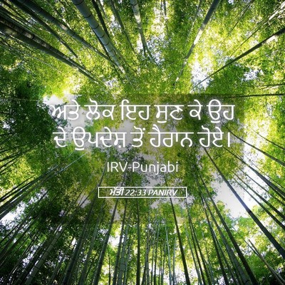 Picture 05 - ਮੱਤੀ 22:33 PANIRV - ਅਤੇ ਲੋਕ ਇਹ ਸੁਣ ਕੇ - Bible Verse Picture