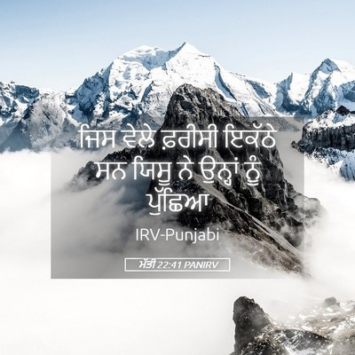Picture 05 - ਮੱਤੀ 22:41 PANIRV - ਜਿਸ ਵੇਲੇ ਫ਼ਰੀਸੀ - Bible Verse Picture