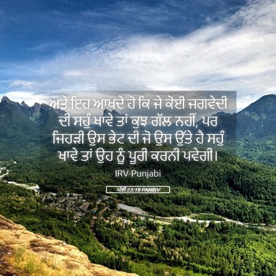 Picture 05 - ਮੱਤੀ 23:18 PANIRV - ਅਤੇ ਇਹ ਆਖਦੇ ਹੋ ਕਿ - Bible Verse Picture