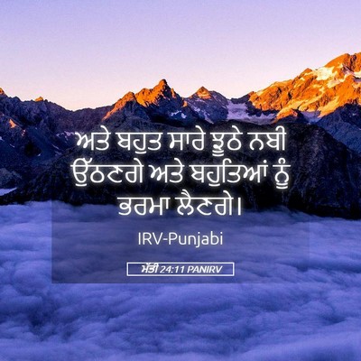 Picture 05 - ਮੱਤੀ 24:11 PANIRV - ਅਤੇ ਬਹੁਤ ਸਾਰੇ ਝੂਠੇ - Bible Verse Picture