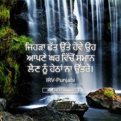 Picture 05 - ਮੱਤੀ 24:17 PANIRV - ਜਿਹੜਾ ਛੱਤ ਉੱਤੇ - Bible Verse Picture