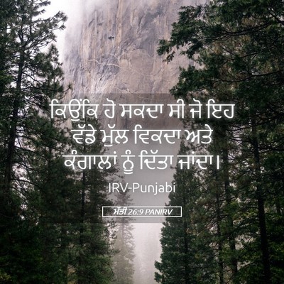 Picture 05 - ਮੱਤੀ 26:9 PANIRV - ਕਿਉਂਕਿ ਹੋ ਸਕਦਾ ਸੀ - Bible Verse Picture