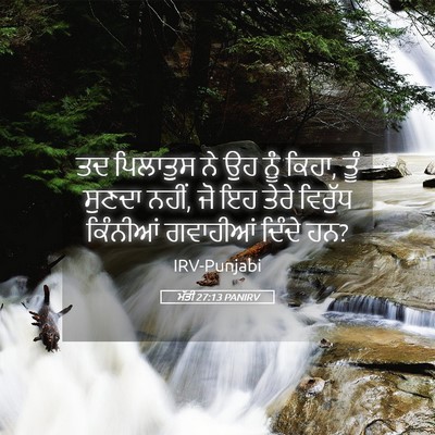 Picture 05 - ਮੱਤੀ 27:13 PANIRV - ਤਦ ਪਿਲਾਤੁਸ ਨੇ ਉਹ - Bible Verse Picture