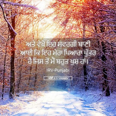 Picture 05 - ਮੱਤੀ 3:17 PANIRV - ਅਤੇ ਵੇਖੋ ਇਹ ਸਵਰਗੀ - Bible Verse Picture