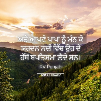 Picture 05 - ਮੱਤੀ 3:6 PANIRV - ਅਤੇ ਆਪਣੇ ਪਾਪਾਂ ਨੂੰ - Bible Verse Picture