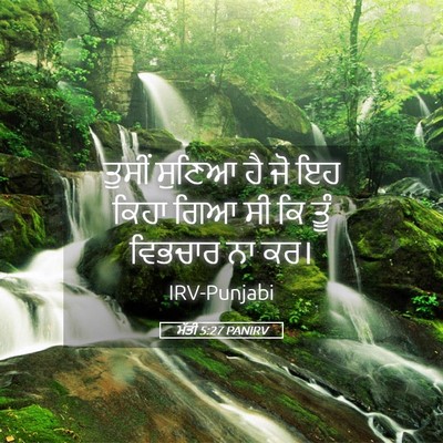 Picture 05 - ਮੱਤੀ 5:27 PANIRV - ਤੁਸੀਂ ਸੁਣਿਆ ਹੈ ਜੋ - Bible Verse Picture