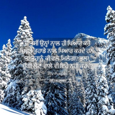 Picture 05 - ਮੱਤੀ 5:46 PANIRV - ਜੇ ਤੁਸੀਂ ਉਨ੍ਹਾਂ - Bible Verse Picture