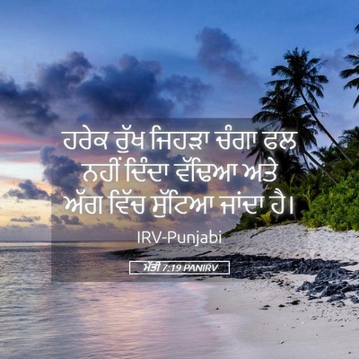 Picture 05 - ਮੱਤੀ 7:19 PANIRV - ਹਰੇਕ ਰੁੱਖ ਜਿਹੜਾ - Bible Verse Picture