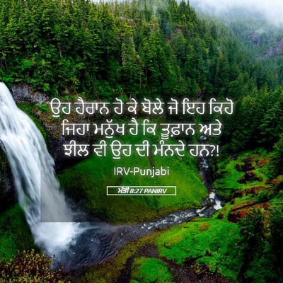 Picture 05 - ਮੱਤੀ 8:27 PANIRV - ਉਹ ਹੈਰਾਨ ਹੋ ਕੇ ਬੋਲੇ - Bible Verse Picture