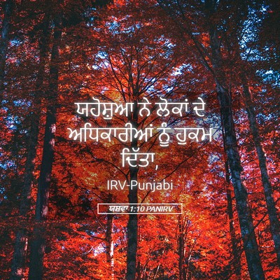 Picture 05 - ਯਸ਼ਵਾ 1:10 PANIRV - ਯਹੋਸ਼ੁਆ ਨੇ ਲੋਕਾਂ - Bible Verse Picture