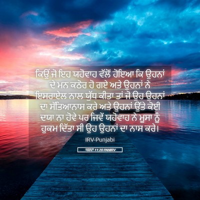 Picture 05 - ਯਸ਼ਵਾ 11:20 PANIRV - ਕਿਉਂ ਜੋ ਇਹ ਯਹੋਵਾਹ - Bible Verse Picture