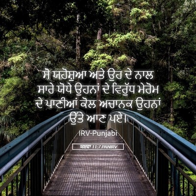 Picture 05 - ਯਸ਼ਵਾ 11:7 PANIRV - ਸੋ ਯਹੋਸ਼ੁਆ ਅਤੇ ਉਹ - Bible Verse Picture