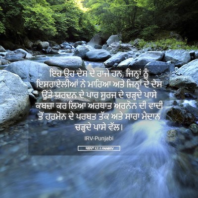 Picture 05 - ਯਸ਼ਵਾ 12:1 PANIRV - ਇਹ ਉਹ ਦੇਸ ਦੇ ਰਾਜੇ - Bible Verse Picture