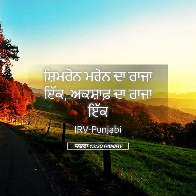 Picture 05 - ਯਸ਼ਵਾ 12:20 PANIRV - ਸ਼ਿਮਰੋਨ ਮਰੋਨ ਦਾ - Bible Verse Picture