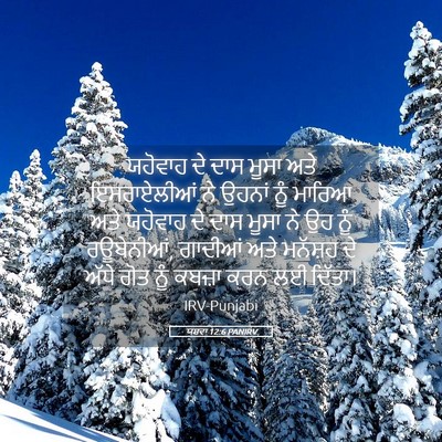 Picture 05 - ਯਸ਼ਵਾ 12:6 PANIRV - ਯਹੋਵਾਹ ਦੇ ਦਾਸ ਮੂਸਾ - Bible Verse Picture