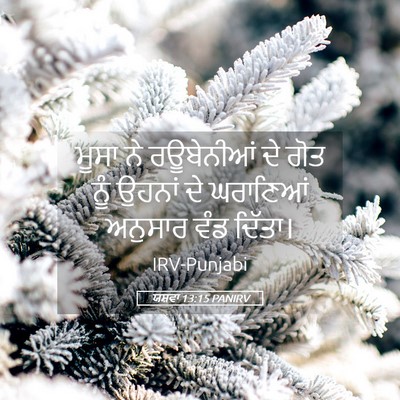 Picture 05 - ਯਸ਼ਵਾ 13:15 PANIRV - ਮੂਸਾ ਨੇ ਰਊਬੇਨੀਆਂ - Bible Verse Picture
