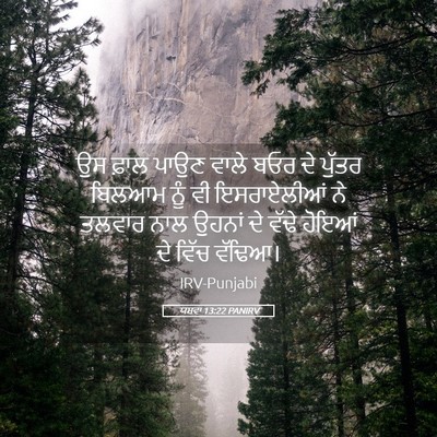 Picture 05 - ਯਸ਼ਵਾ 13:22 PANIRV - ਉਸ ਫ਼ਾਲ ਪਾਉਣ ਵਾਲੇ - Bible Verse Picture