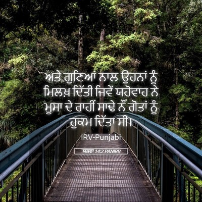 Picture 05 - ਯਸ਼ਵਾ 14:2 PANIRV - ਅਤੇ ਗੁਣਿਆਂ ਨਾਲ - Bible Verse Picture