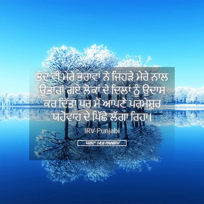Picture 05 - ਯਸ਼ਵਾ 14:8 PANIRV - ਤਦ ਵੀ ਮੇਰੇ ਭਰਾਵਾਂ - Bible Verse Picture