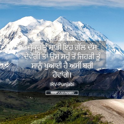 Picture 05 - ਯਸ਼ਵਾ 2:20 PANIRV - ਜੇਕਰ ਤੂੰ ਸਾਡੀ ਇਹ - Bible Verse Picture
