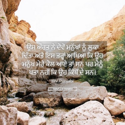 Picture 05 - ਯਸ਼ਵਾ 2:4 PANIRV - ਉਸ ਔਰਤ ਨੇ ਦੋਵੇਂ - Bible Verse Picture