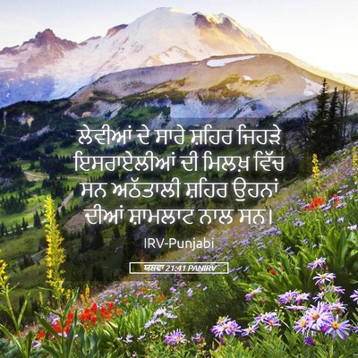 Picture 05 - ਯਸ਼ਵਾ 21:41 PANIRV - ਲੇਵੀਆਂ ਦੇ ਸਾਰੇ - Bible Verse Picture