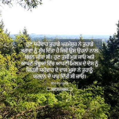 Picture 05 - ਯਸ਼ਵਾ 22:4 PANIRV - ਹੁਣ ਯਹੋਵਾਹ ਤੁਹਾਡੇ - Bible Verse Picture
