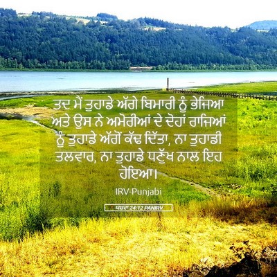 Picture 05 - ਯਸ਼ਵਾ 24:12 PANIRV - ਤਦ ਮੈਂ ਤੁਹਾਡੇ ਅੱਗੇ - Bible Verse Picture