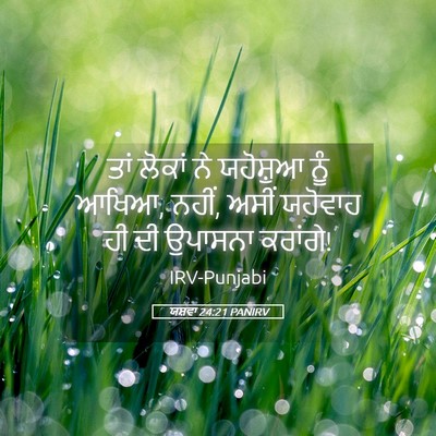 Picture 05 - ਯਸ਼ਵਾ 24:21 PANIRV - ਤਾਂ ਲੋਕਾਂ ਨੇ - Bible Verse Picture