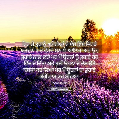 Picture 05 - ਯਸ਼ਵਾ 24:8 PANIRV - ਫਿਰ ਮੈਂ ਤੁਹਾਨੂੰ - Bible Verse Picture