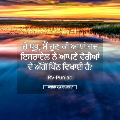 Picture 05 - ਯਸ਼ਵਾ 7:8 PANIRV - ਹੇ ਪ੍ਰਭੂ, ਮੈਂ ਹੁਣ - Bible Verse Picture