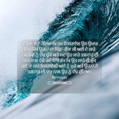 Picture 05 - ਯਸ਼ਵਾ 8:24 PANIRV - ਤਾਂ ਇਸ ਤਰ੍ਹਾਂ ਹੋਇਆ - Bible Verse Picture