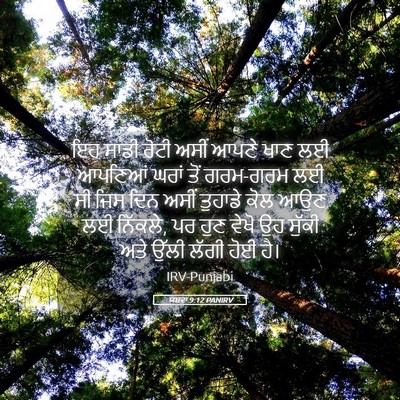 Picture 05 - ਯਸ਼ਵਾ 9:12 PANIRV - ਇਹ ਸਾਡੀ ਰੋਟੀ ਅਸੀਂ - Bible Verse Picture