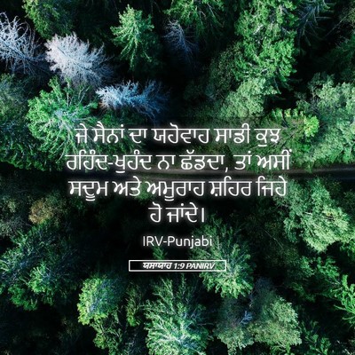 Picture 05 - ਯਸਾਯਾਹ 1:9 PANIRV - ਜੇ ਸੈਨਾਂ ਦਾ ਯਹੋਵਾਹ - Bible Verse Picture