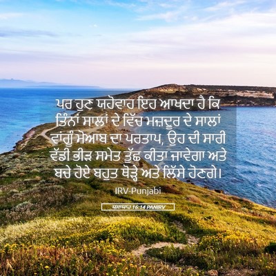 Picture 05 - ਯਸਾਯਾਹ 16:14 PANIRV - ਪਰ ਹੁਣ ਯਹੋਵਾਹ ਇਹ - Bible Verse Picture