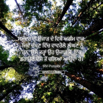 Picture 05 - ਯਸਾਯਾਹ 21:1 PANIRV - ਸਮੁੰਦਰ ਦੀ ਉਜਾੜ ਦੇ - Bible Verse Picture