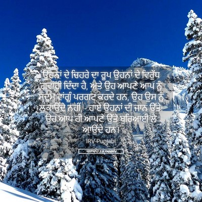Picture 05 - ਯਸਾਯਾਹ 3:9 PANIRV - ਉਹਨਾਂ ਦੇ ਚਿਹਰੇ ਦਾ - Bible Verse Picture