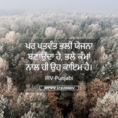 Picture 05 - ਯਸਾਯਾਹ 32:8 PANIRV - ਪਰ ਪਤਵੰਤ ਭਲੀ ਯੋਜਨਾ - Bible Verse Picture