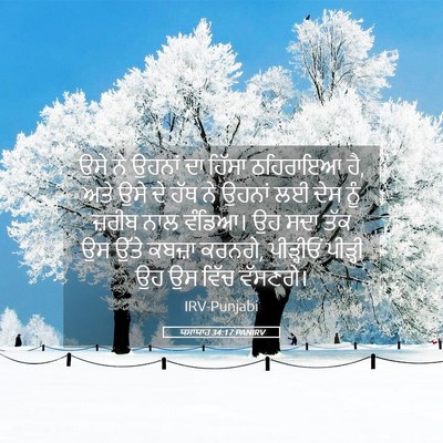 Picture 05 - ਯਸਾਯਾਹ 34:17 PANIRV - ਉਸੇ ਨੇ ਉਹਨਾਂ ਦਾ - Bible Verse Picture