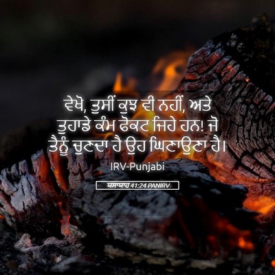 Picture 05 - ਯਸਾਯਾਹ 41:24 PANIRV - ਵੇਖੋ, ਤੁਸੀਂ ਕੁਝ ਵੀ - Bible Verse Picture