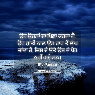 Picture 05 - ਯਸਾਯਾਹ 41:3 PANIRV - ਉਹ ਉਹਨਾਂ ਦਾ ਪਿੱਛਾ - Bible Verse Picture